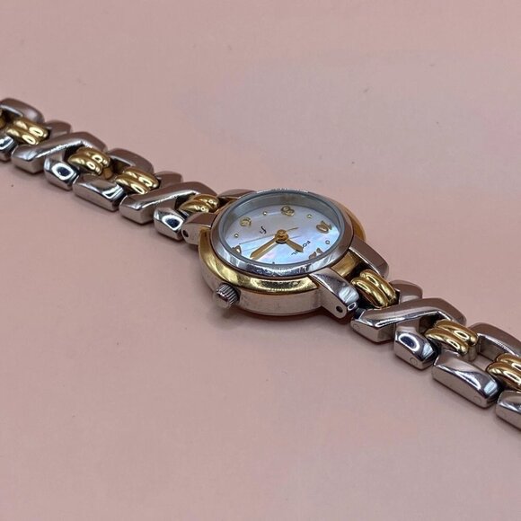 Fossil Watch F2 ES-9046 Stainless Steel Gold Silver Tone Mixed Dial Arabic Women - Picture 7 of 13